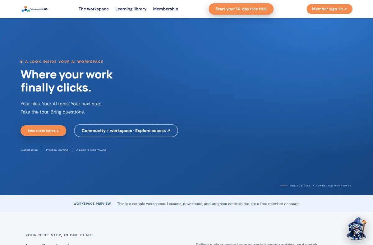 The Academy design, based on a website we built