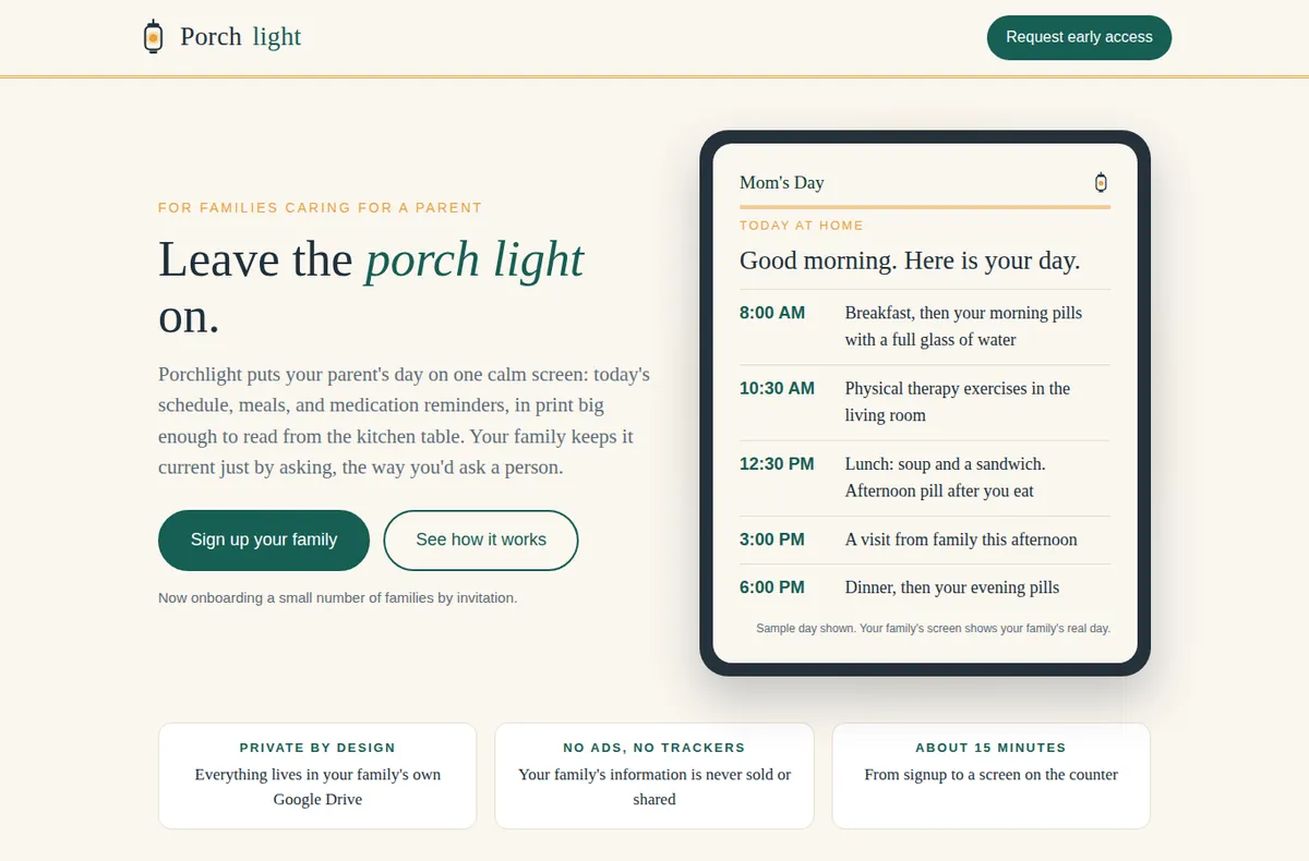 The Welcome design, based on a website we built